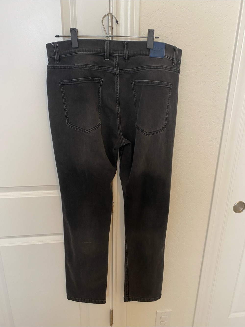 Slim Straight Men’s Black Washed Jeans